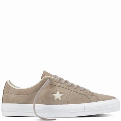 Converse One Star Pro Cf Suede Low Tops Mens - White Shoes (610BLAGV)